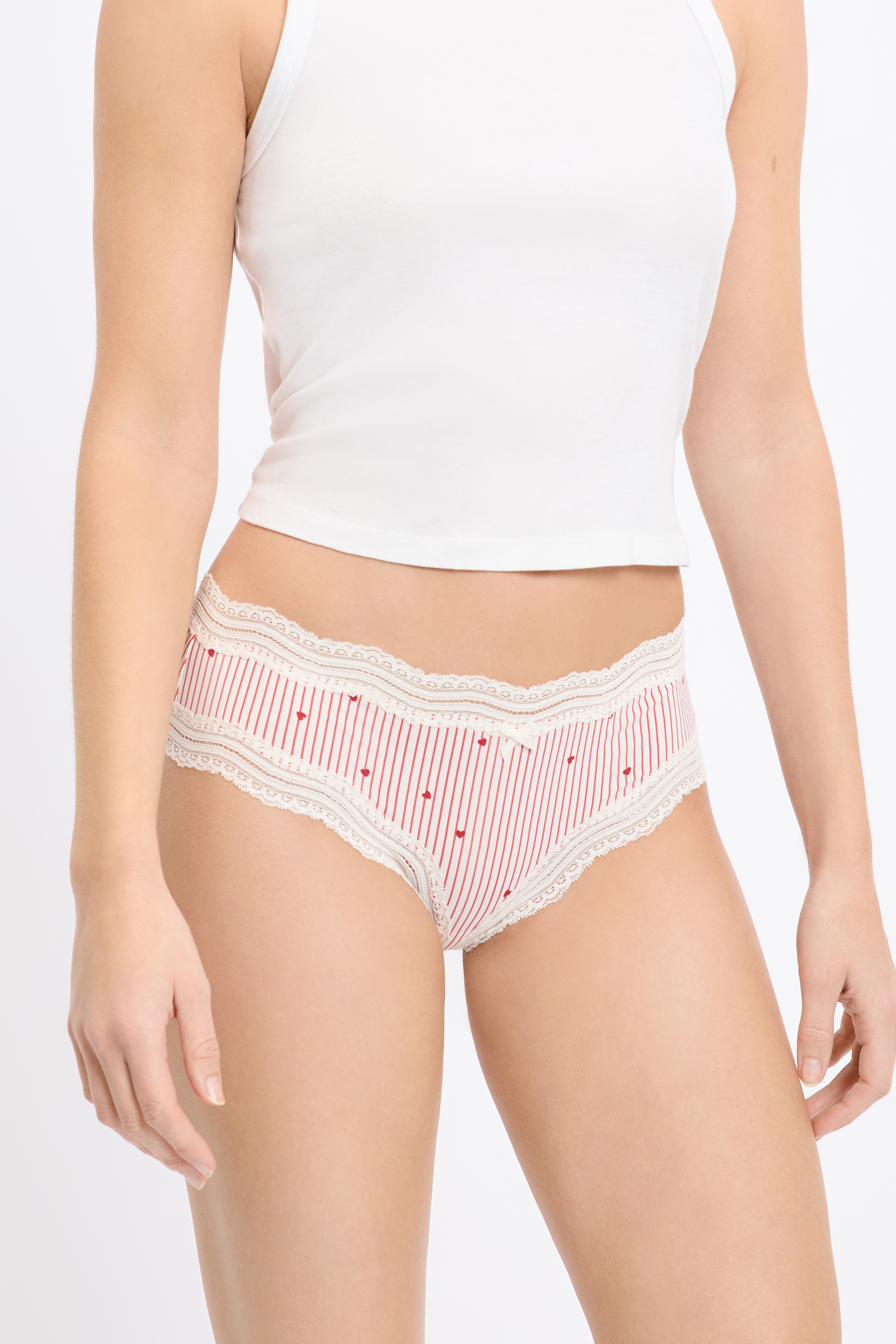 Boyshort with Lace Trim in Microfiber