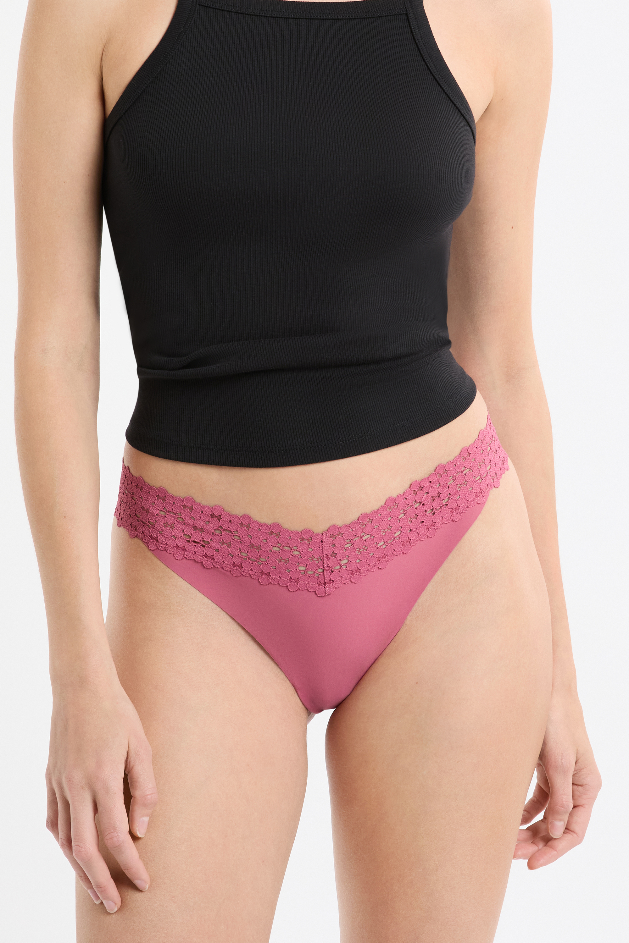 Tanga in Microfiber and Lace