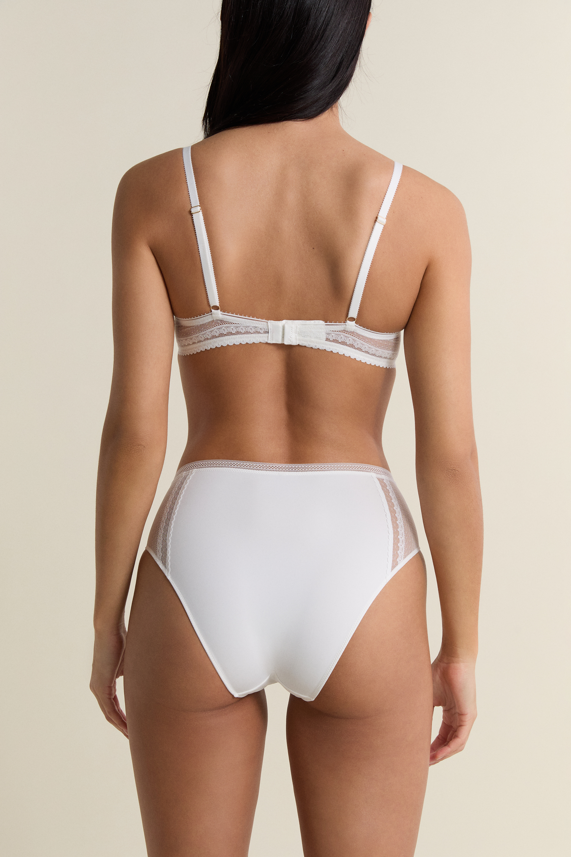 High-Waist Briefs with Lace Details