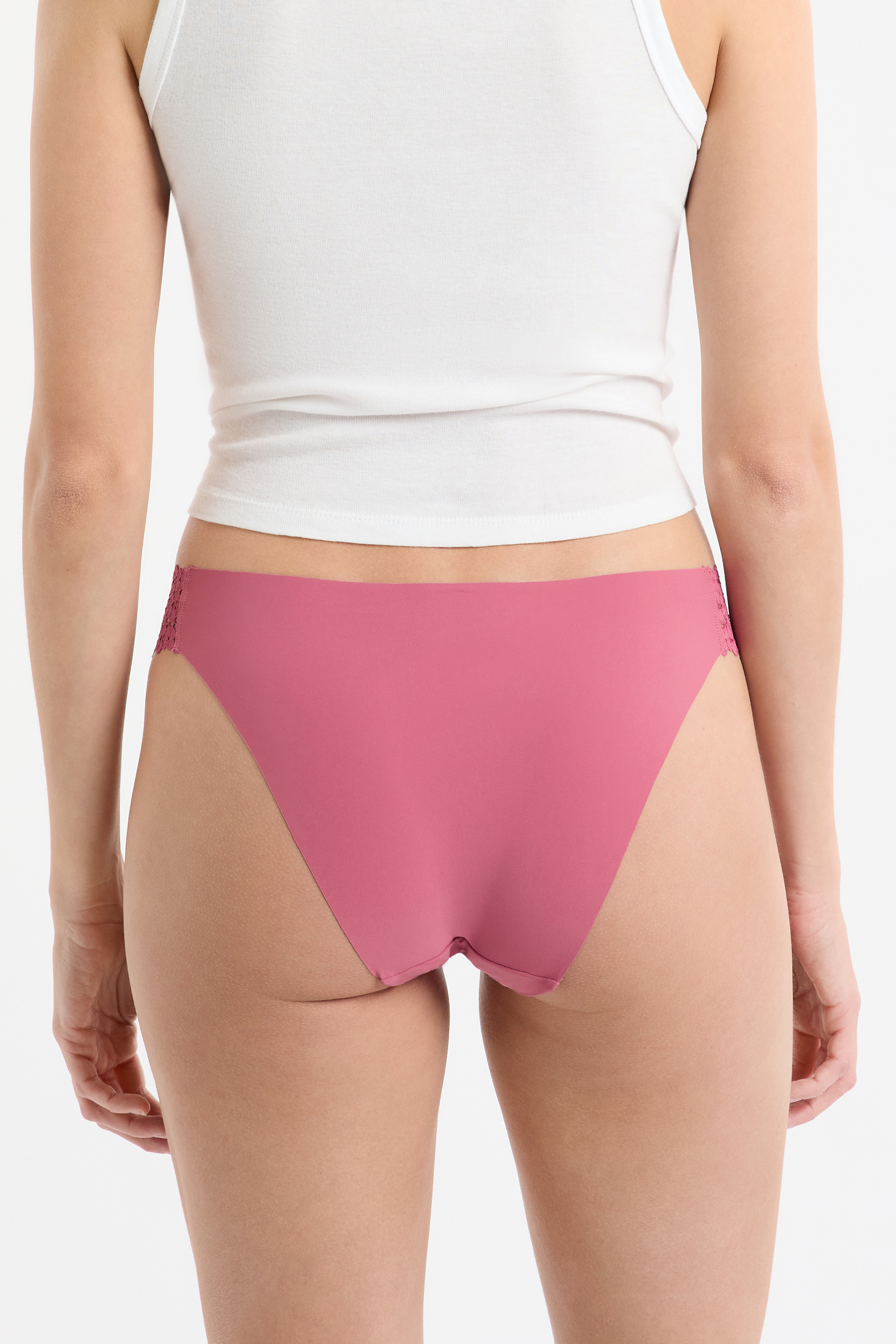 Microfibre and Lace Briefs